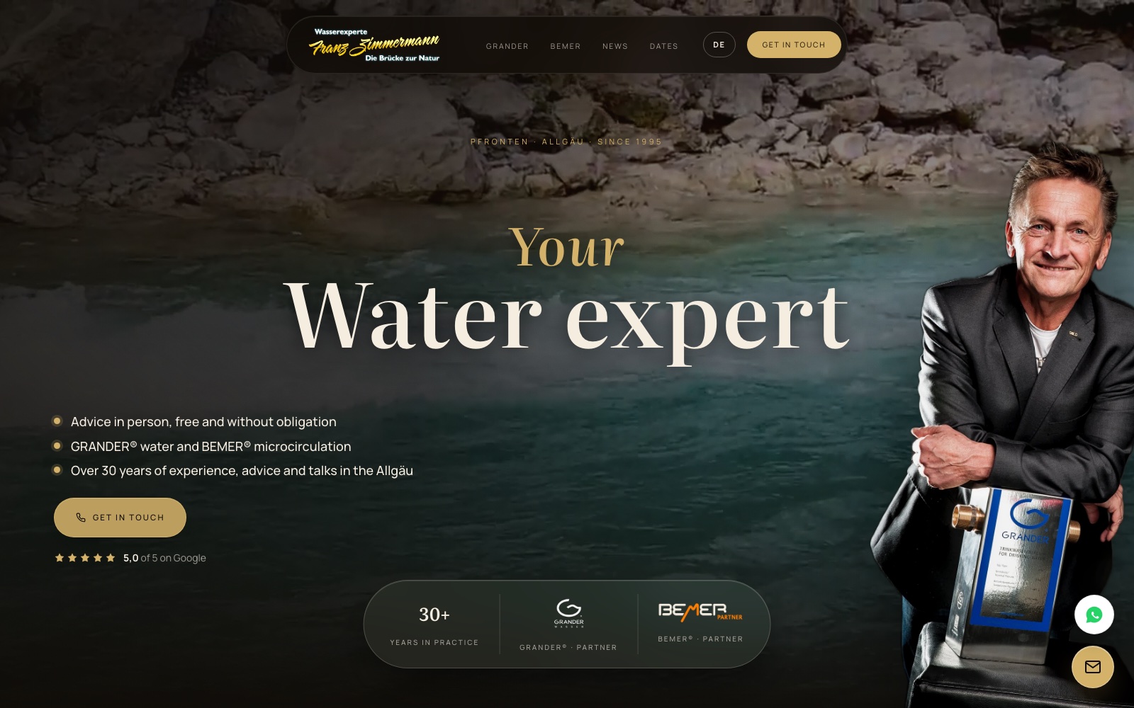Franz Zimmermann website: Your Water expert