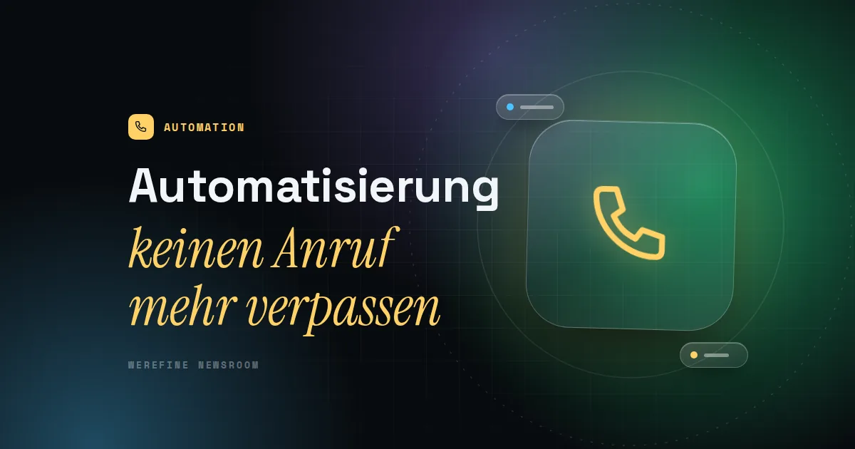 Titelbild mit dem Schriftzug Automatisierung und einem Telefonhörer-Piktogramm