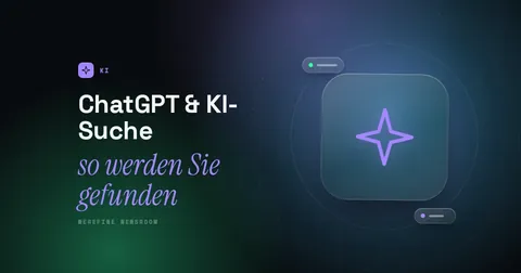 Titelbild mit dem Schriftzug ChatGPT & KI-Suche und einem Funken-Piktogramm