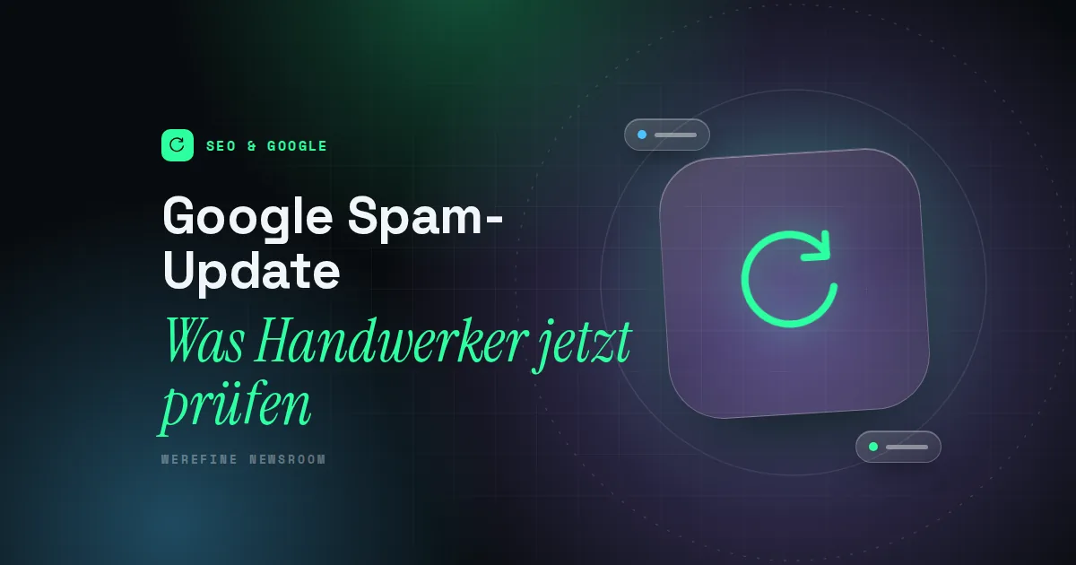 Titelbild mit dem Schriftzug Google Spam-Update und einem Kreislauf-Piktogramm