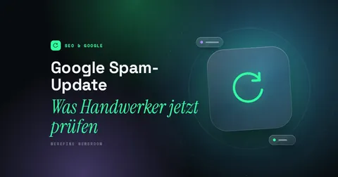 Titelbild mit dem Schriftzug Google Spam-Update und einem Kreislauf-Piktogramm