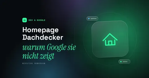 Titelbild mit dem Schriftzug Homepage Dachdecker und einem Dach-Piktogramm