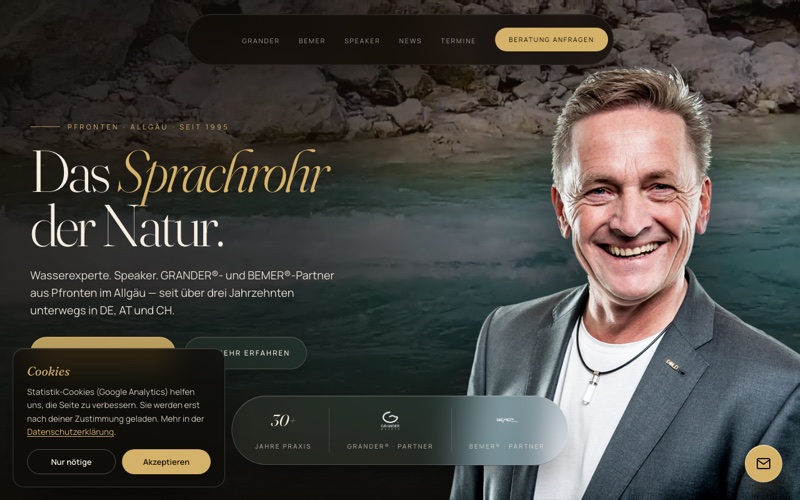 Website von WeRefine für Franz Zimmermann