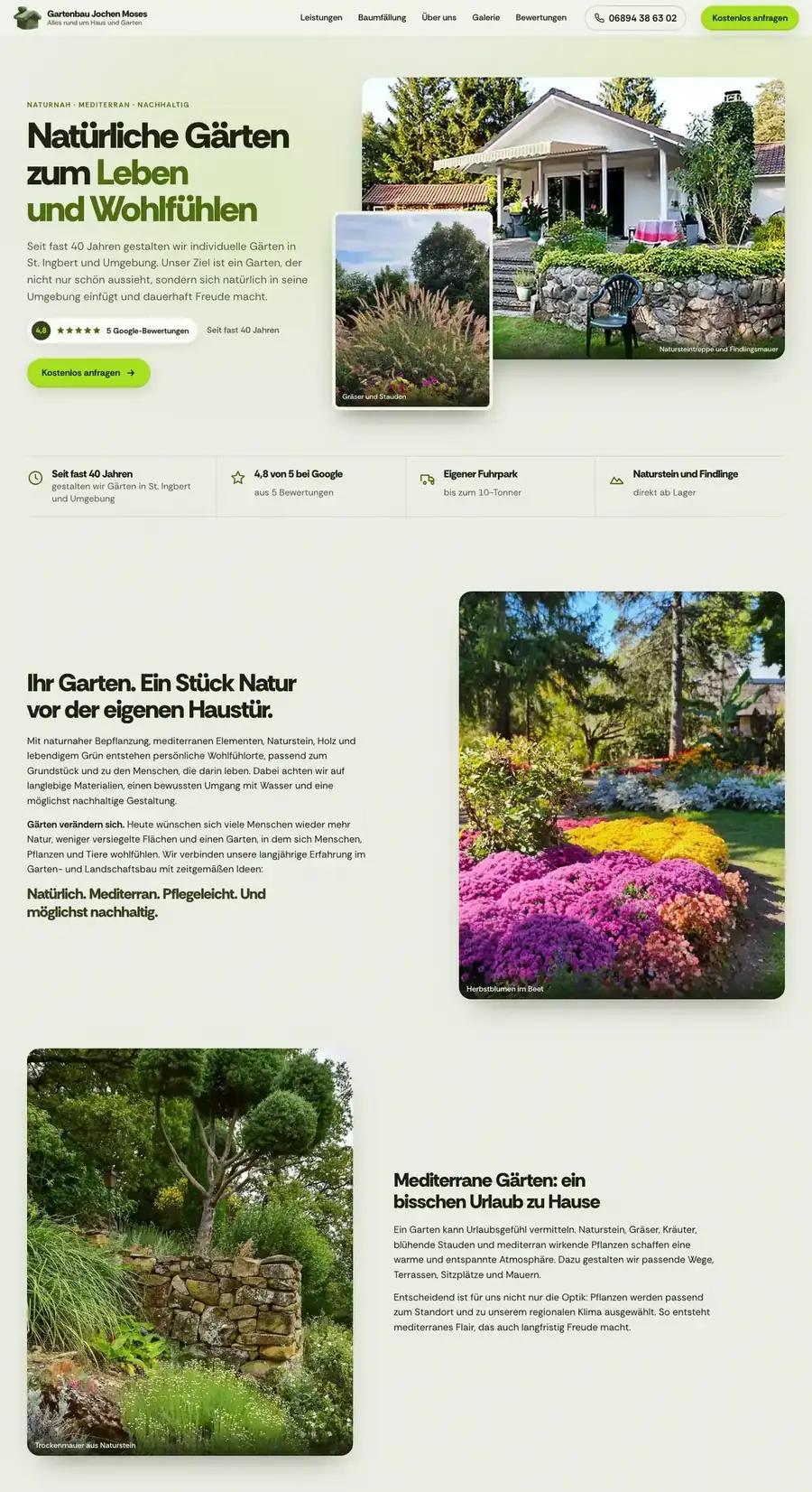New website of Gartenbau Jochen Moses, built by WeRefine