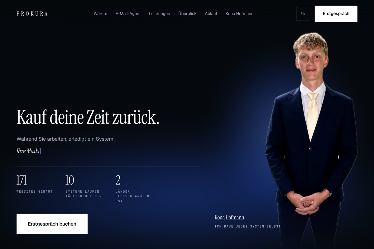 Website von WeRefine für Prokura